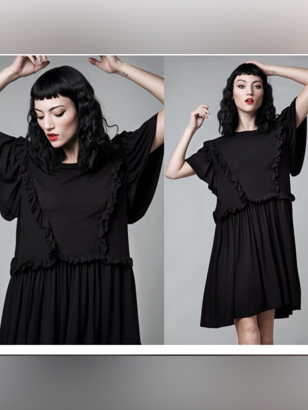 Disturbia Ruffle Dress S runs large